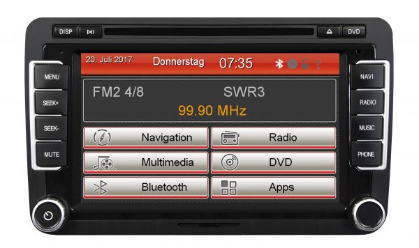 ESX Naviceiver VN735-VO-U1 - 2-DIN Autoradio für VW/Seat/Skoda