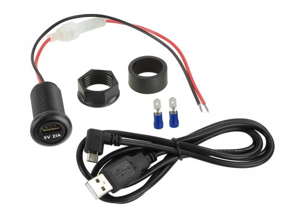 Inbay® Spannungswandler 12V -> 5V/3A inkl. 1m USB-Kabel